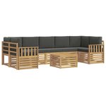 vidaXL Ensemble de canapés d'extérieur 8 pc Blanc et anthracite