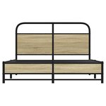 vidaXL Cadre de lit sans matelas 120x190 cm cm chêne sonoma