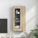 vidaXL Meuble mural Chêne sonoma 55 x 29 x 100 cm Bois d'ingénierie