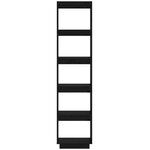 vidaXL Bibliothèque/Séparateur de pièce Noir 40x35x167 cm Pin solide