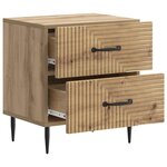 vidaXL Cabinet de chevet 2 pièces Chêne artisanal 43 x 34 5 x 47 5 cm