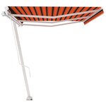 vidaXL Auvent manuel rétractable sur pied 600x300 cm Orange et marron