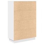 vidaXL Bureau Blanc 71 5 x 31 5 x 106 5 cm Bois d'ingénierie