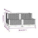 vidaXL Lit surélevé 80x80x38 cm Polypropylène