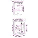 vidaXL Ensemble de mobilier de salle de bain avec étagère 2 Pièces