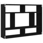 vidaXL Étagère murale Chêne noir 75x16x55 cm Bois d'ingénierie