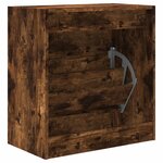 vidaXL Armoire à chaussures chêne fumé 60x34x63 5 cm bois d'ingénierie