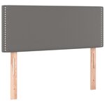 vidaXL Tête de lit à LED Gris 100x5x78/88 cm Similicuir