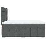 vidaXL Sommier à lattes de lit avec matelas Gris foncé 140x200cm Tissu