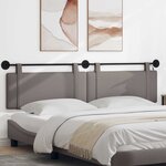 vidaXL Tête de lit suspendue Taupe Tissu
