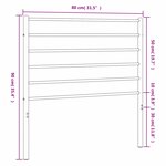 vidaXL Tête de lit métal blanc 75 cm