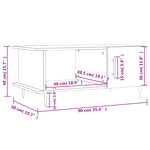 vidaXL Table basse Blanc brillant 90x50x40 cm Bois d'ingénierie