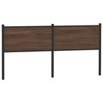 vidaXL Tête de lit chêne marron 180 cm bois d'ingénierie et acier