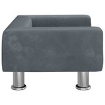 vidaXL Canapé pour enfants gris foncé 50x40x26 5 cm velours