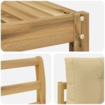 vidaXL Ensemble de canapés d'extérieur 9 pc Blanc et Beige