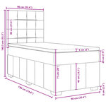 vidaXL Sommier à lattes de lit et matelas Crème 90x190 cm Tissu