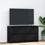 vidaXL Meuble TV noir 100x35x54 cm bois d'ingénierie