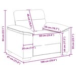 vidaXL Fauteuil gris clair 100x81x84 cm tissu