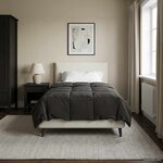 vidaXL Duvet d'été simple Matelassé Anthracite 135 x 220 cm Microfibre