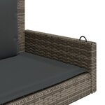 vidaXL Balancelle avec coussins gris 119x56x48 cm résine tressée