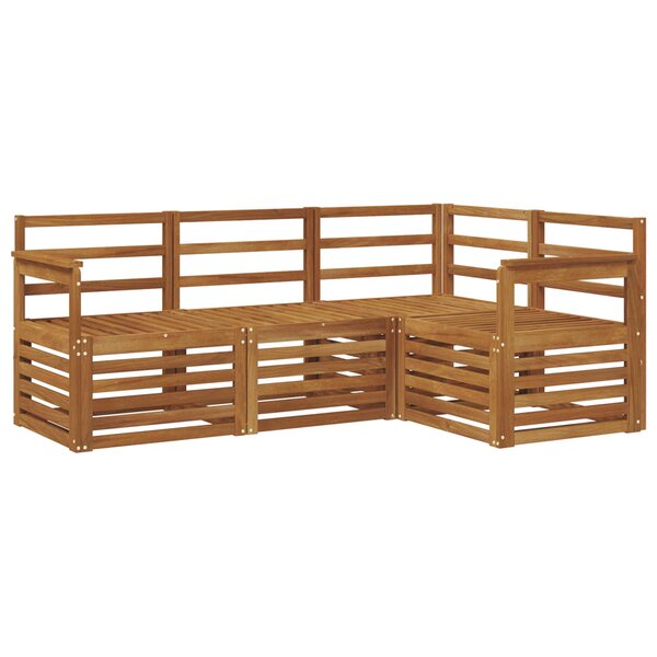 vidaXL Ensemble de canapés d'extérieur 4 pc Naturel Polyester