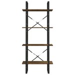 vidaXL Bibliothèque 4 niveaux Chêne brun 60x30x140cm Bois d'ingénierie