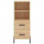 vidaXL Buffet haut Chêne sonoma 34 5x34x180 cm Bois d'ingénierie
