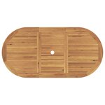 Ensemble de repas de jardin pliant 7 pièces en teck massif vidaXL