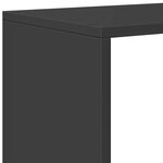 vidaXL Étagère séparatrice de pièce à 3 niveaux noir 123x29x123 cm