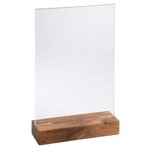 Porte-visuel Avec Socle En Bois Vertical A5 - Cristal - X 10 - Exacompta