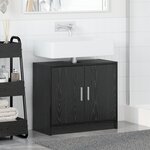 vidaXL Meuble sous lavabo Chêne noir 63x29x55 cm Bois d'ingénierie