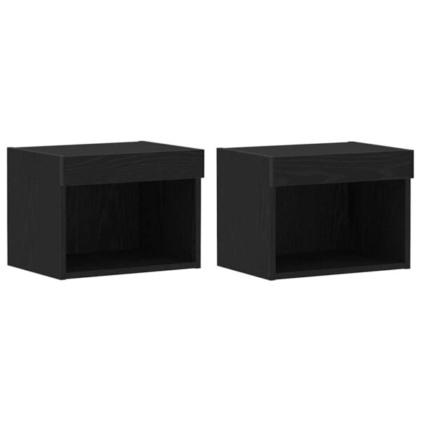 vidaXL Meuble TV 2 Pièces Chêne noir 40 x 30 x 30 cm Bois d'ingénierie