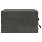 vidaXL Canapé-lit pliable 90 x 67 x 45 cm Gris foncé
