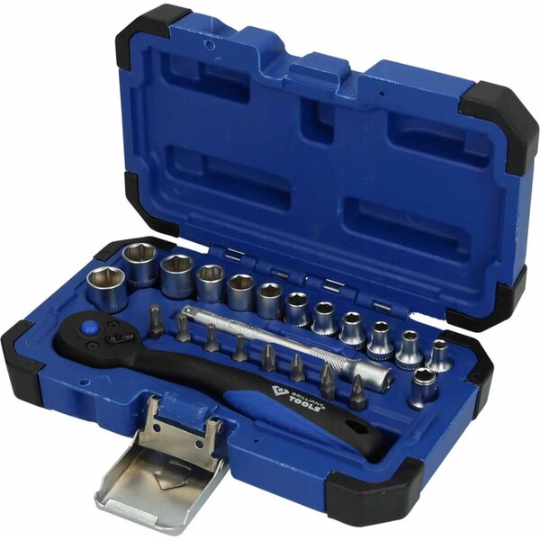 Brilliant tools jeu de douilles de 1/4" 23 pièces acier