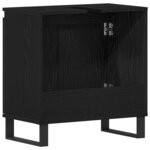 vidaXL Cabinet de Lavabo Chêne noir 58 x 33 x 60 cm Bois d'ingénierie