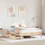 vidaXL Cadre de lit sans matelas 160x200 cm bois massif de pin