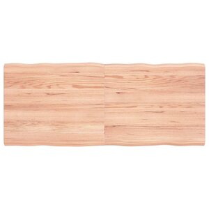vidaXL Dessus de table bois massif traité bordure assortie