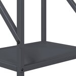 vidaXL Portant de bois chauffage anthracite 34x25x100 cm