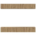 vidaXL Ensemble meuble TV 6 Pièces Chêne artisanal Bois d'ingénierie