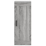 vidaXL Buffet haut Sonoma gris 34 5x34x180 cm Bois d'ingénierie