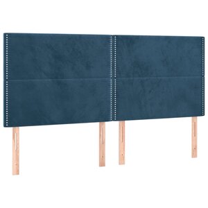 vidaXL Tête de lit Bleu foncé 180 x 5 x 118/128 cm Velours
