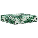 vidaXL Coussin de Siège d'Extérieur Motif feuille 40 x 40 x 8 cm