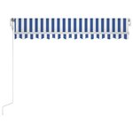 vidaXL Auvent rétractable automatique 300x250 cm Bleu et blanc
