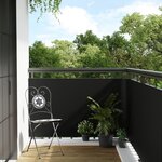 vidaXL Paravent de balcon noir 400x80 cm résine tressée