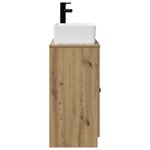 vidaXL Meuble de salle de bain avec évier Chêne artisanal