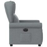 vidaXL Fauteuil inclinable électrique Gris clair Tissu