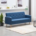 vidaXL Canapé Tissu Bleu