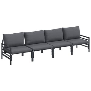vidaXL Ensemble de canapé de jardin Anthracite Acier