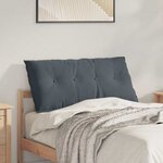 vidaXL Coussin de Dos Gris foncé 100 x 50 cm Tissu en velours côtelé