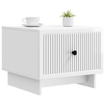vidaXL Table basse Blanc brillant 49 x 50 x 40 cm Bois d'ingénierie